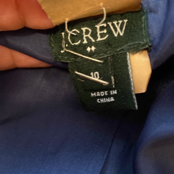 💙 J.Crew Factory Navy Blue Blazer Size 10 Wool/Polyester - Picture 5 of 6